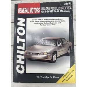 GM 1988-96 Repair Manual Lumina Grand Prix Cutlass Supreme Regal Chilton 28682